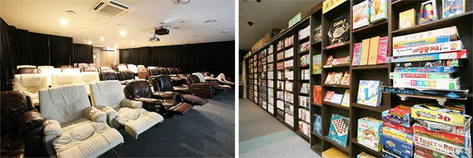 movie room in Korean spa