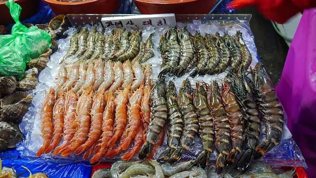 Shrimps in the market