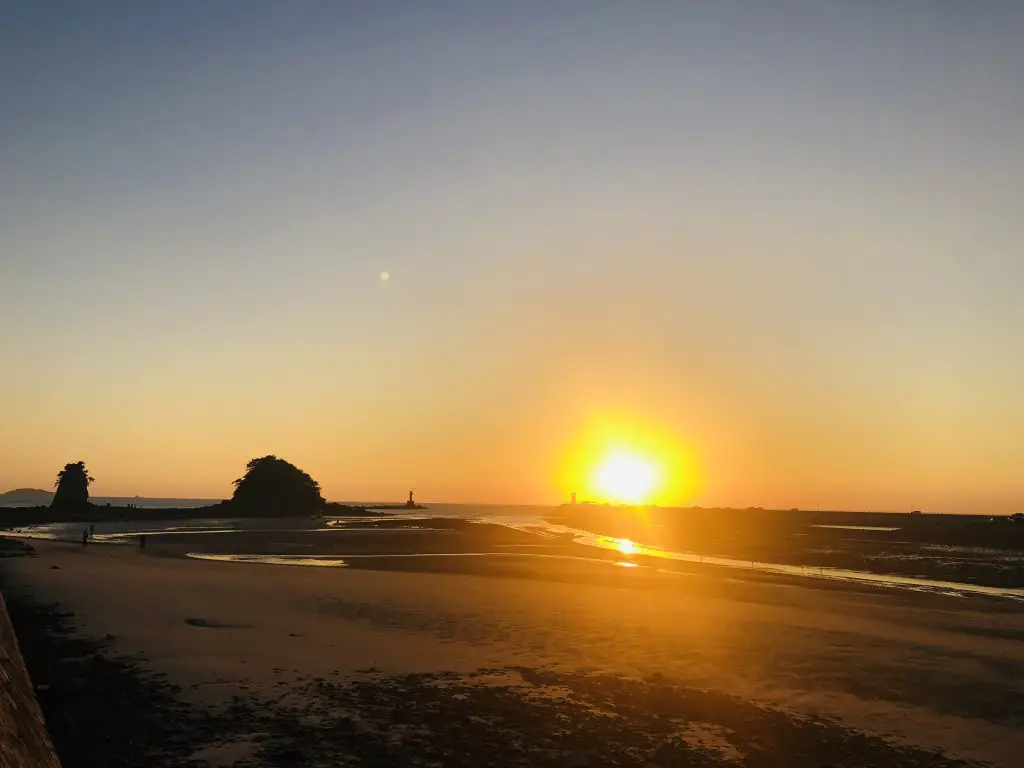 Sunset in Korean beach